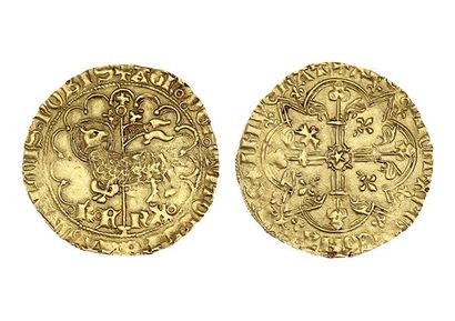 CHARLES VI (1380-1422)
Golden agnel. Montpellier...