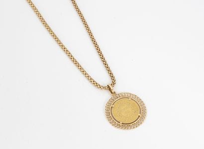 Yellow gold (750) pendant with a 20 Franc...