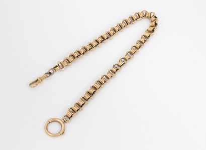 Watch chain in yellow gold (750) with alternating...