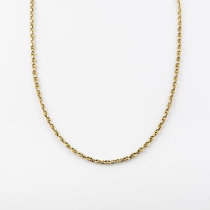 Collier en or jaune (750) à maille forçat....