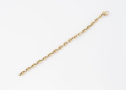 Small bracelet in yellow gold 750 with marine...