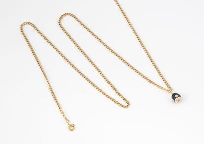 Yellow gold (750) chain with gourmette link...