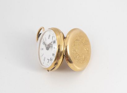 Yellow gold (750) collar watch.
Back cover...