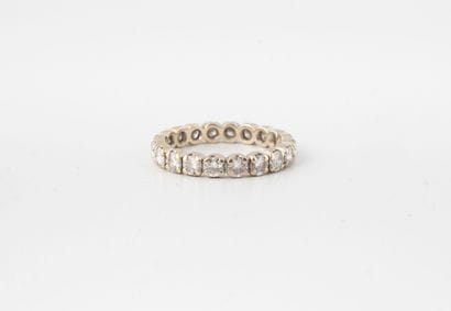 American wedding band in white gold (750)...