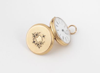 Pocket watch in yellow gold (750).
Back cover...