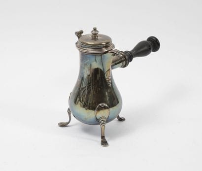 A silver (950) baluster-shaped coffee pot...