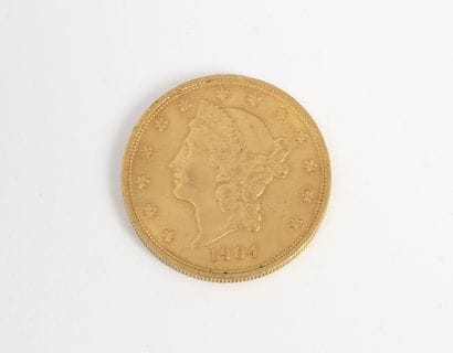 ETATS-UNIS
20 dollars gold coin, 1904.
Weight...
