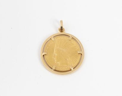 ETATS-UNIS
Coin of 10 dollars, 1910.
Mounted...