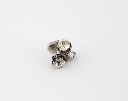 Pair of silver studs (800) decorated with...
