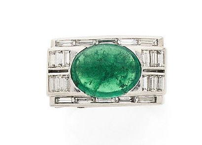 Beautiful platinum (850) signet ring with...