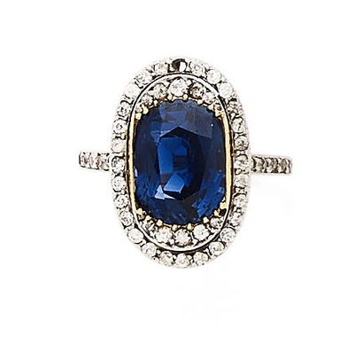 Marquise ring in gold 750 and platinum 850...