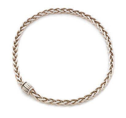 HERMES Paris
Silver necklace (925) with plaited...