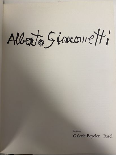 Alberto Giacometti. 
Éditions Galerie Beyeler...