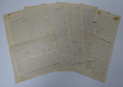 POINCARÉ, Raymond
Autograph manuscript signed....