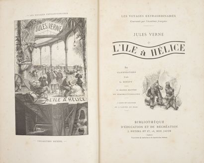 Jules VERNE (1828-1905)
L'ile à Hélice. 
Illustrations...