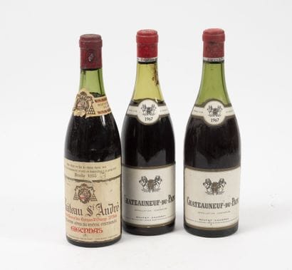 CHÂTEAU SAINT-ANDRE
1 bottle, 1955.
Low level.
Stains,...