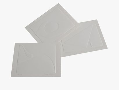 Jean LEGROS (1917-1981)
Untitled, relief.
Triptych.
Print...