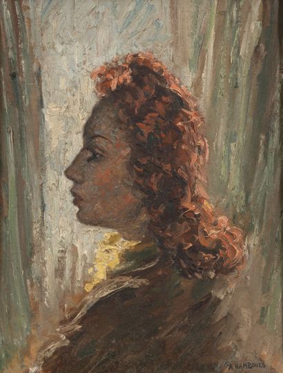 André HAMBOURG (1909-1999)
Profile of a redheaded...