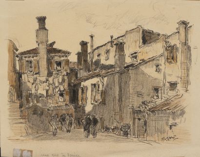 Georges GOBO (1876-1958)
Street in Venice...