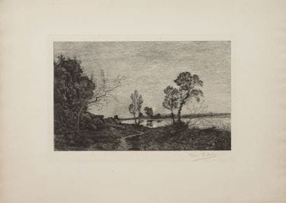 Henri Joseph HARPIGNIES (1819-1916)
Landscapes,...