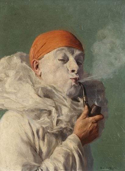 Armand HENRION (1875-1958)
Clown smoking...