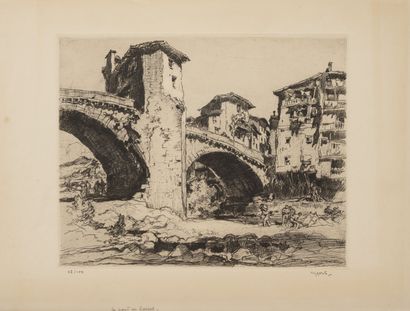 Georges GOBO (1876-1958)
Lot of four etchings...