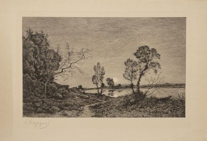 Henri Joseph HARPIGNIES (1819-1916)
Landscapes,...