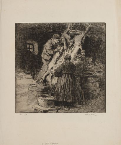 Georges GOBO (1876-1958)
Lot of four etchings...
