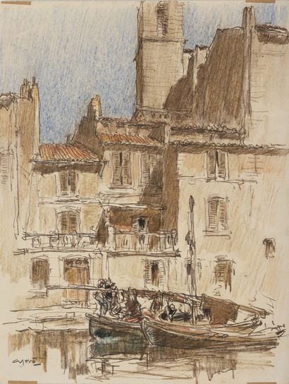 Georges GOBO (1876-1958)
Street in Venice...
