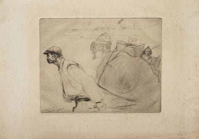 Edgar CHAHINE (1874-1947)
The Ragsmith, 1899.
Drypoint...