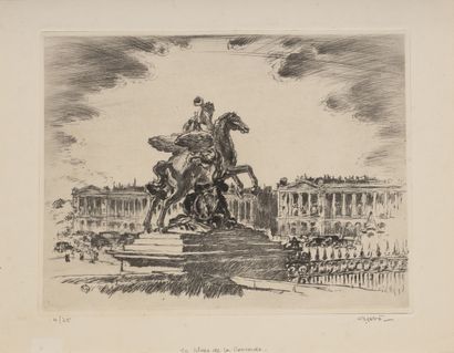 Georges GOBO (1876-1958)
Lot of four etchings...