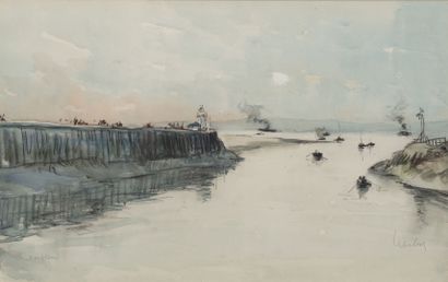 Fernand HERBO (1905-1995)
Honfleur, entrance...