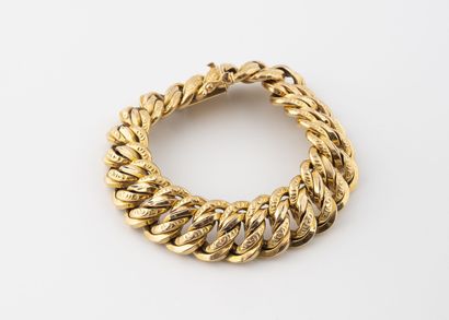 A yellow gold (750) bracelet with hollow...