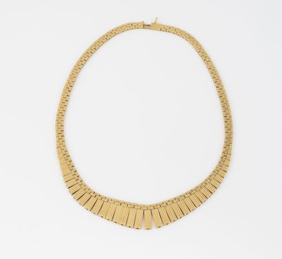 Collier draperie en or jaune (750) à maillons...