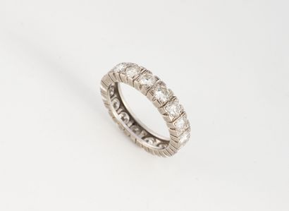 American wedding band in white gold (750)...