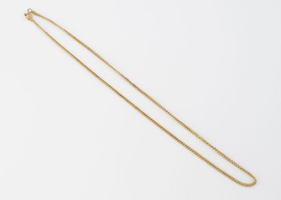 Necklace in yellow gold (750) with curb chain....