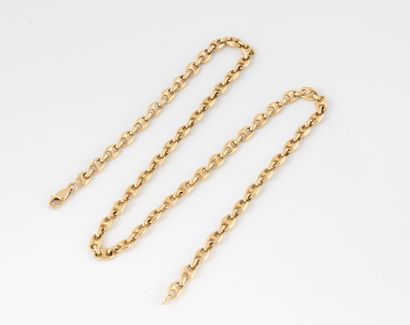 Yellow gold necklace (750) with anchor chain.
Weight...