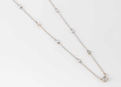 Necklace chain in platinum (850) and white...