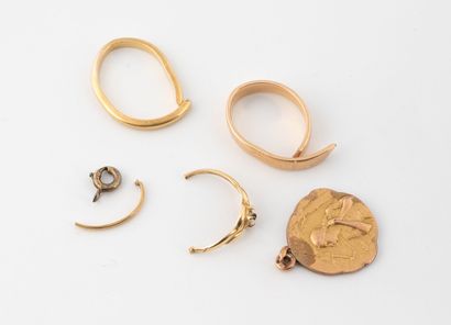 Set of gold debris (750).
Weight : 7,5 g...
