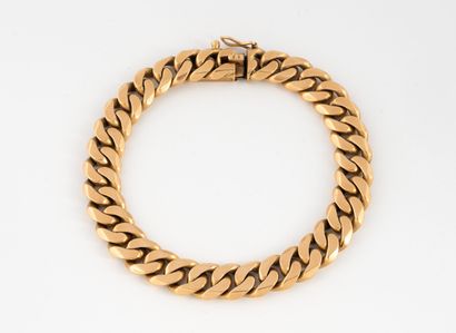 Bracelet gourmette en or jaune (750).
Poids...