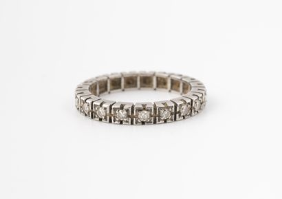 American wedding band in platinum (850) set...