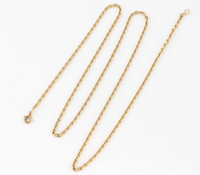Necklace in yellow gold (750) forçat mesh...