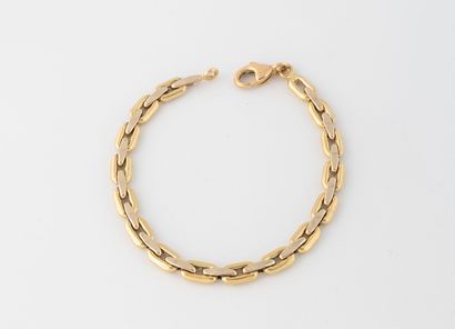 Bracelet in yellow and white gold (750).
Weight...