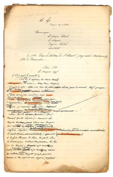 Alphonse DAUDET (1840-1897)
Autograph manuscript,...
