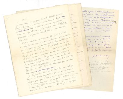 Jules LEMAITRE (1853-1914)
5 autograph manuscripts...