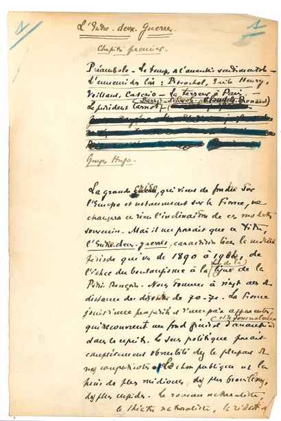 Léon DAUDET (1867-1942)
Autograph manuscript...