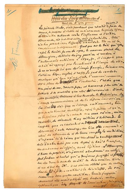 Léon DAUDET (1867-1942)
Autograph manuscript...