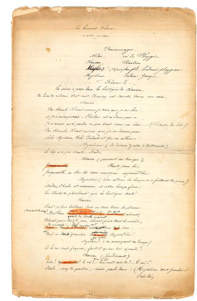 Alphonse DAUDET (1840-1897)
Autograph manuscript,...