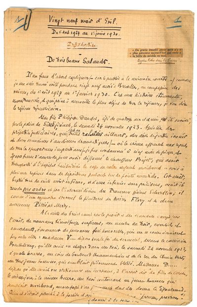 Léon DAUDET (1867-1942)
Autograph manuscript,...