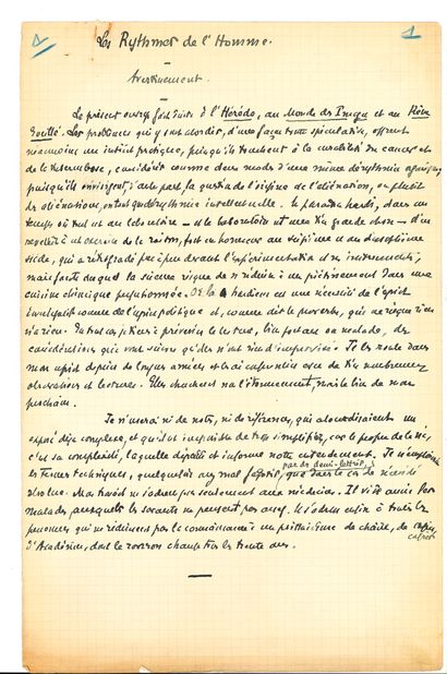 Léon DAUDET (1867-1942)
Autograph manuscript,...